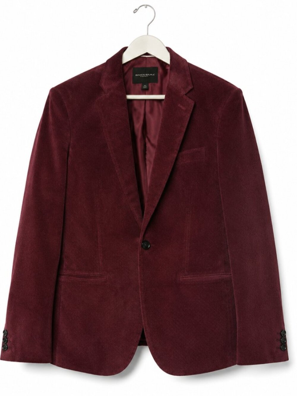Banana Republic Burgundy Corduroy Blazer Jacket Women's Size 2 Tailored One-Butt
